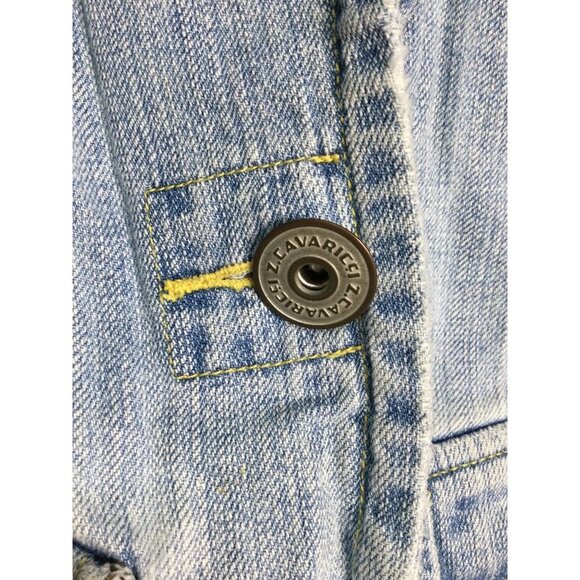 Z.Cavaricci Women Vintage Denim Jacket Collared Long Sleeve Blue Size Small - Picture 4 of 7